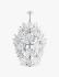 Lustre champs elysees 6 rangs chromé us  - Lalique